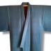 ENSEMBLE KIMONO & HAORI BLEU EN SOIE 007-42 (L)